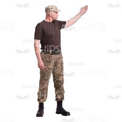 Pointing Up Mid-Aged Captain Cutout Photo-0