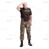 Peering Mid-Aged Solder Cutout Photo-0