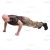 Mid-Aged Sergeant In The Stand For The Push-up Cutout Photo-0
