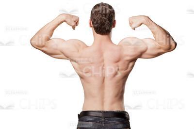 Athletic Young Man Demonstrates His Muscles Stock Photo Pack-31837