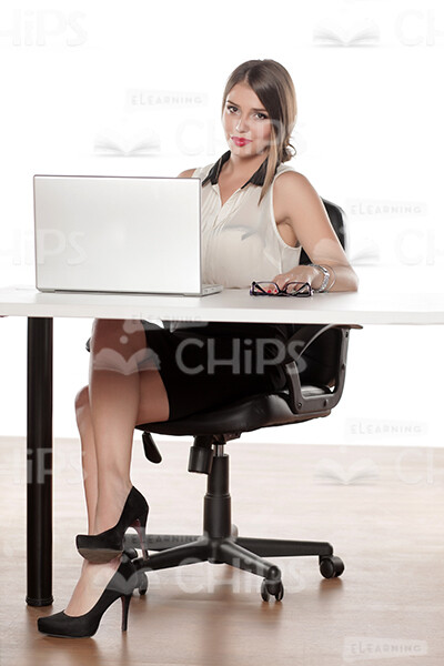 Businesswoman Working With Laptop Stock Photo Pack-31880