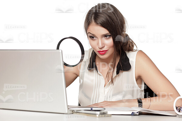 Businesswoman Working With Laptop Stock Photo Pack-31899