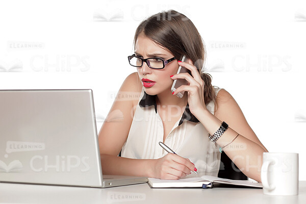 Businesswoman Working With Laptop Stock Photo Pack-31906
