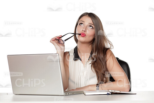 Businesswoman Working With Laptop Stock Photo Pack-31912