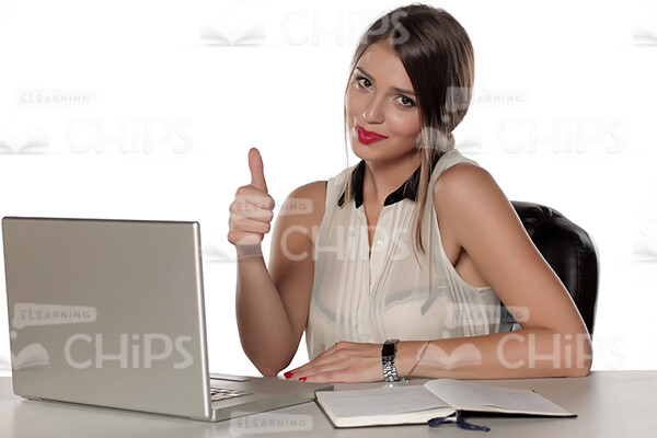 Businesswoman Working With Laptop Stock Photo Pack-31923