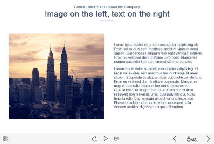 Text + Image Slide — Captivate Course Player