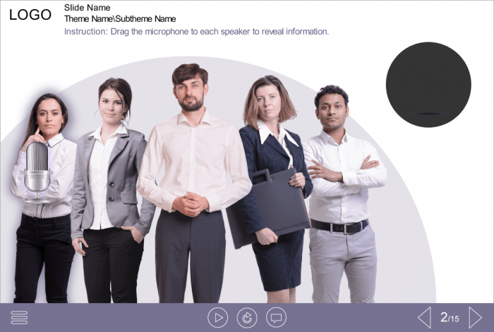 Cutout Business People Over White Background — Download Storyline Template for eLearning