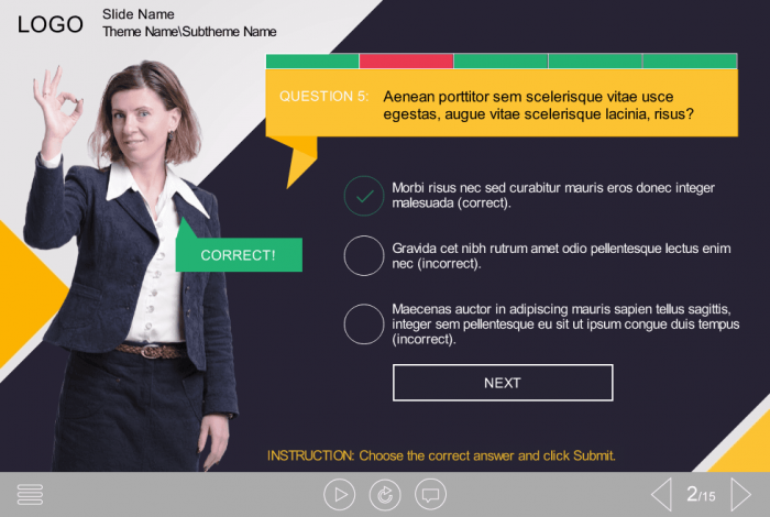 Answering the Questions — e-Learning Templates for Articulate Storyline