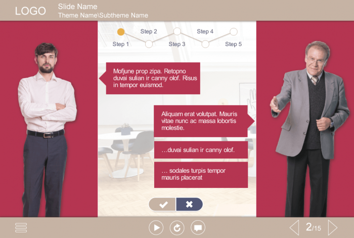Scenario-based Slide — e-Learning Templates for Articulate Storyline
