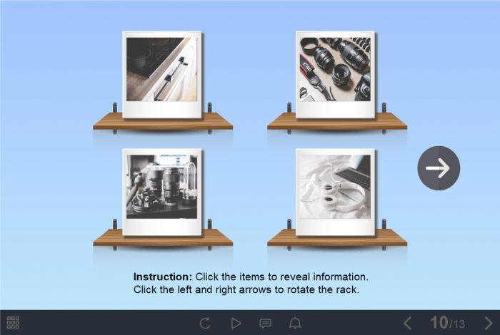 Clickable Pictures On Shelves — Lectora Template-0