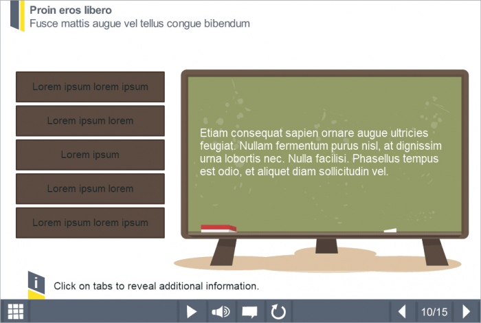 Course Text Information on Chalkboard — Lectora e-Learning Templates