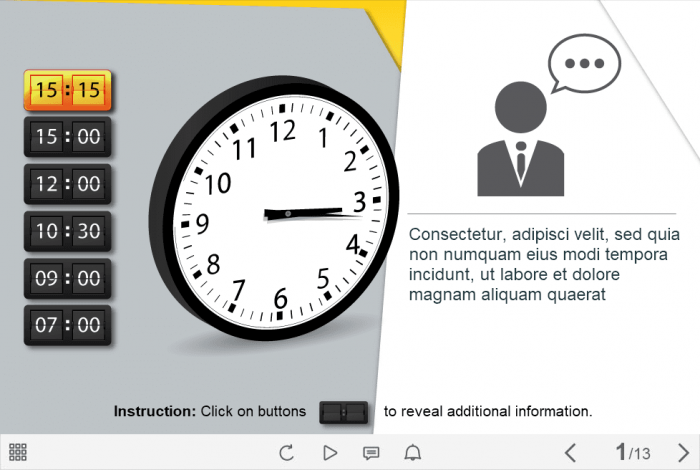 Large Round Clock — Lectora Publisher e Learning Templates