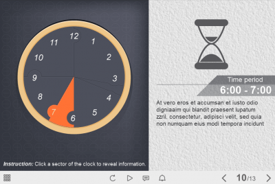 Clickable Clock — e-Learning Templates for Lectora Publisher