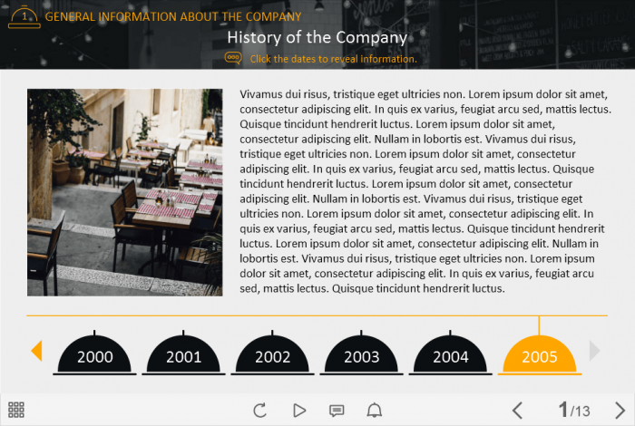 Slide With Timeline — e Learning Lectora Templates