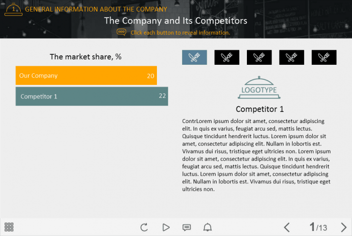 Company and Competitors — Lectora Template-45866