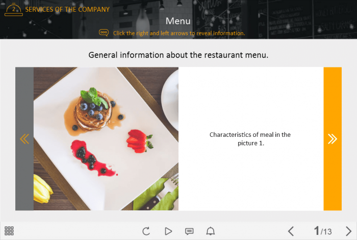 Restaurant Menu Slideshow — Lectora Template-45885
