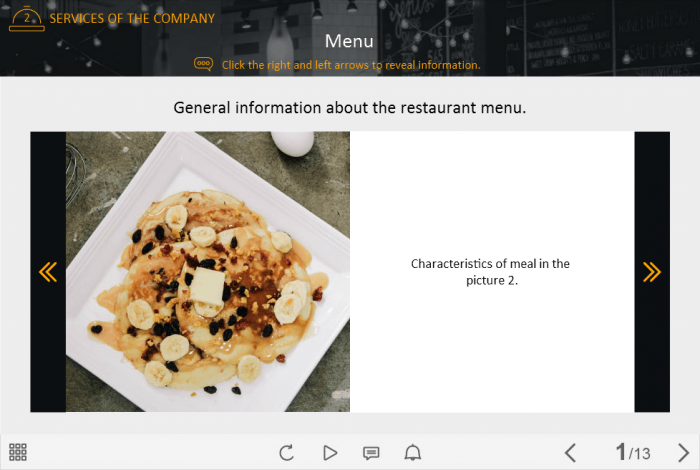 Restaurant Menu Slideshow — Lectora Template-45886