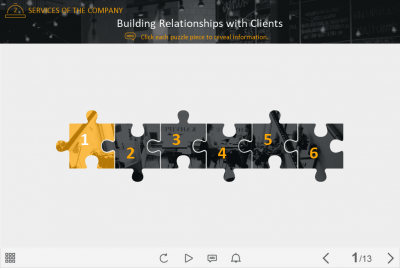 Clickable Puzzle Pieces — Lectora Template-45888