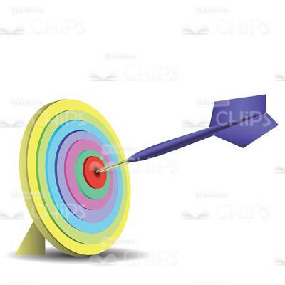 Dart Hit The Target Vector Image-0