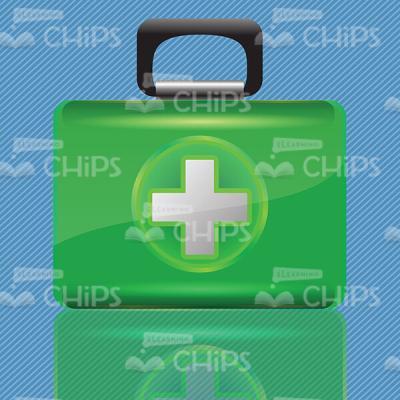 Green First Aid Box Vector Image-0