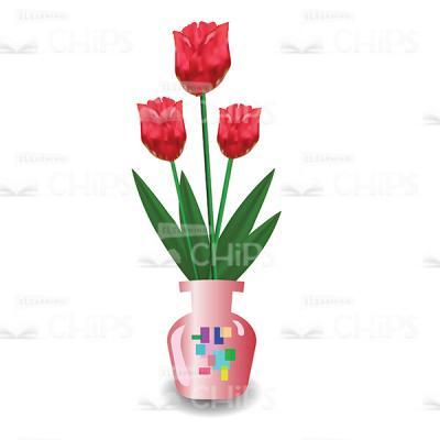 Vase with Flowers Vector Artwork-0