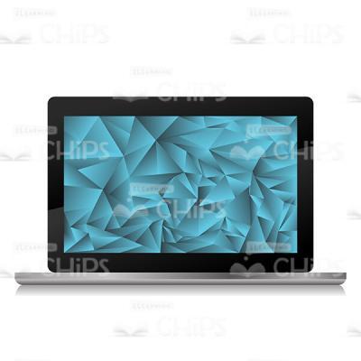 Laptop with Pattern on Screen Vector Image-0