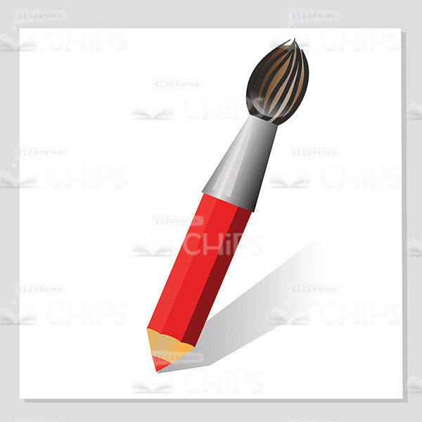 Pencil Brush Vector Image-0