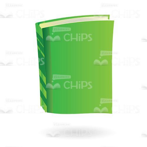 Book with Green Cover Vector Image-0