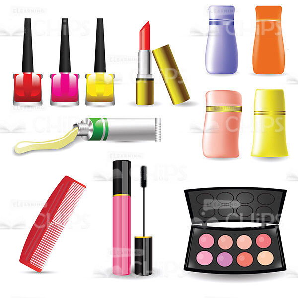 Cosmetic Accessories Kit Vector Illustration-0