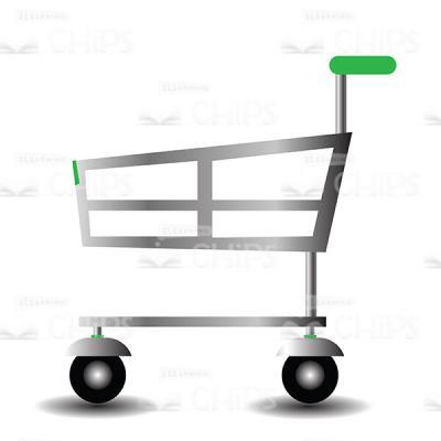 Metallic Shopping Cart Vector Illustration-0