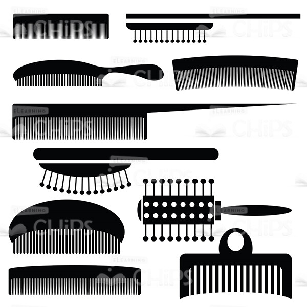 Hair Combs Set Vector Illustration-0