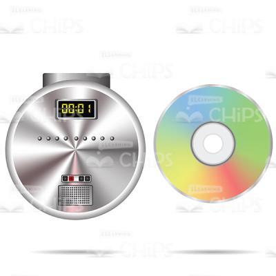 Compact Disk with Player Vector Image-0