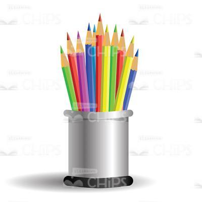 Pencil Stand Vector Illustration-0