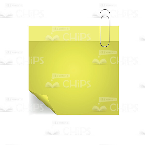 Paper Stickers With Clip Vector Image-0