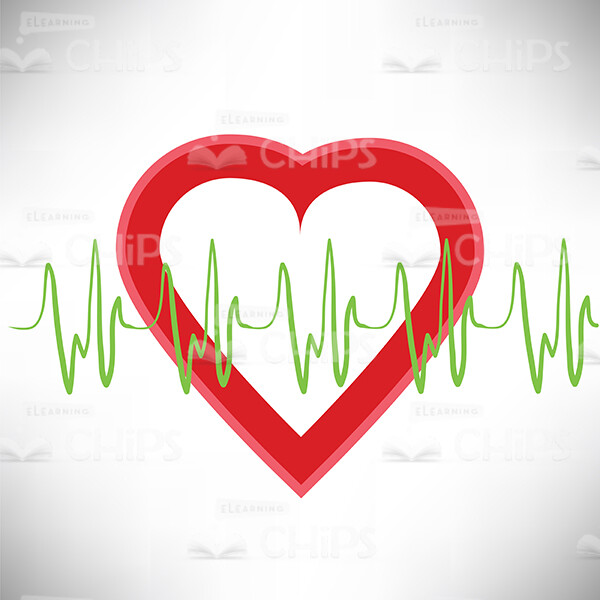 Cardiogram over Heart Vector Artwork-0
