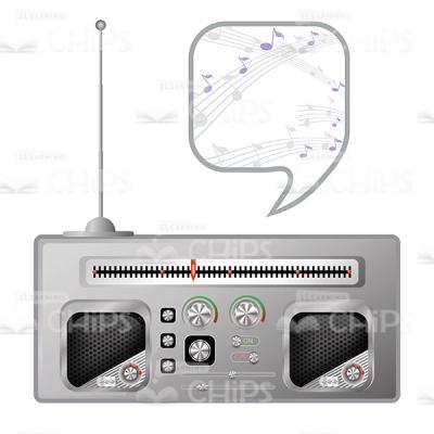 Retro Radio Receiver Vector Image-0