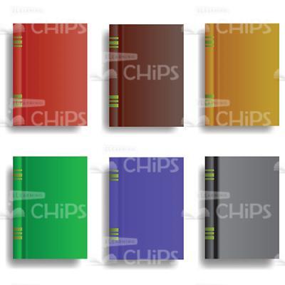 Books with Colored Covers Vector Image-0