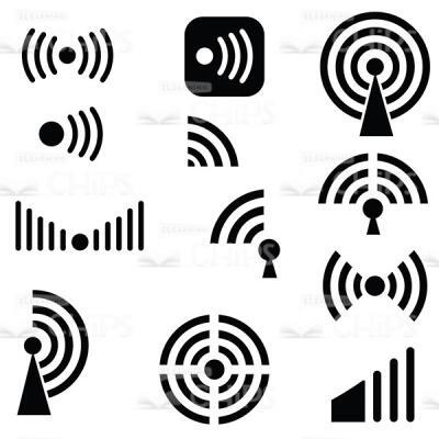 Wireless / Signal Icons Vector Illustration-0