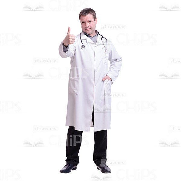 Cutout Image of Pleased Doctor Expressing His Approval-0