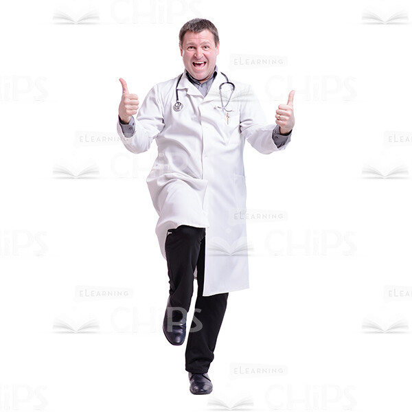 Doctor Shouting And Showing With The both Hands Like Signs Cutout Photo-0