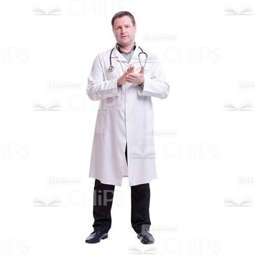 Serious Applauding Doctor Cutout Photo-0