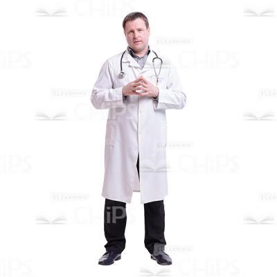 Serious Looking Doctor Cutout Photo-0