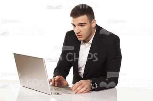 Nice Business Man Working On Laptop Stock Photo Pack-32036