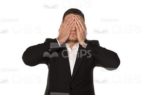 Young Businessman Making Various Gestures Stock Photo Pack-32045