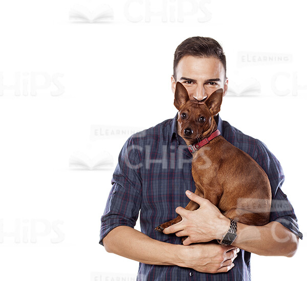 Handsome Young Man Playing With Dog Stock Photo Pack-32079