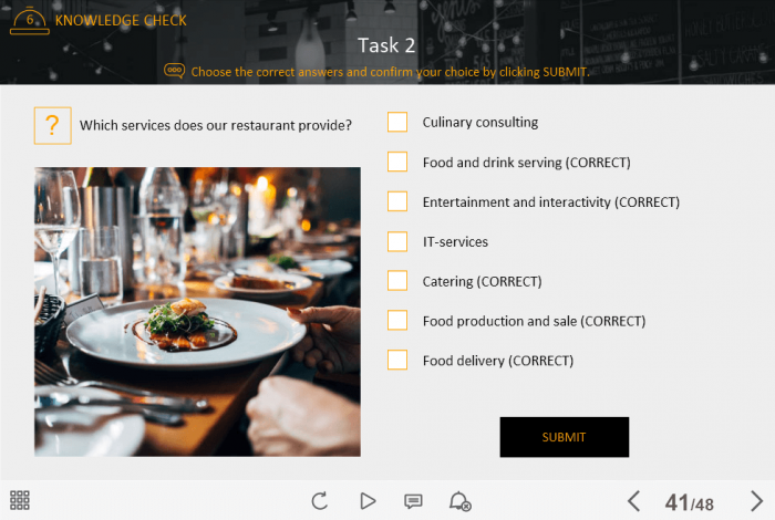 Food Industry Welcome Course Starter Template — Trivantis Lectora-45826
