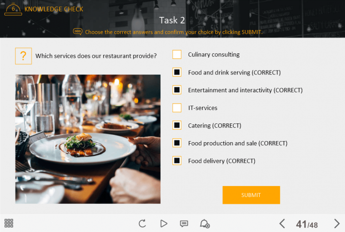 Food Industry Welcome Course Starter Template — Trivantis Lectora-45827