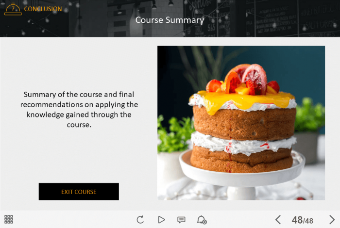 Food Industry Welcome Course Starter Template — Trivantis Lectora-45834