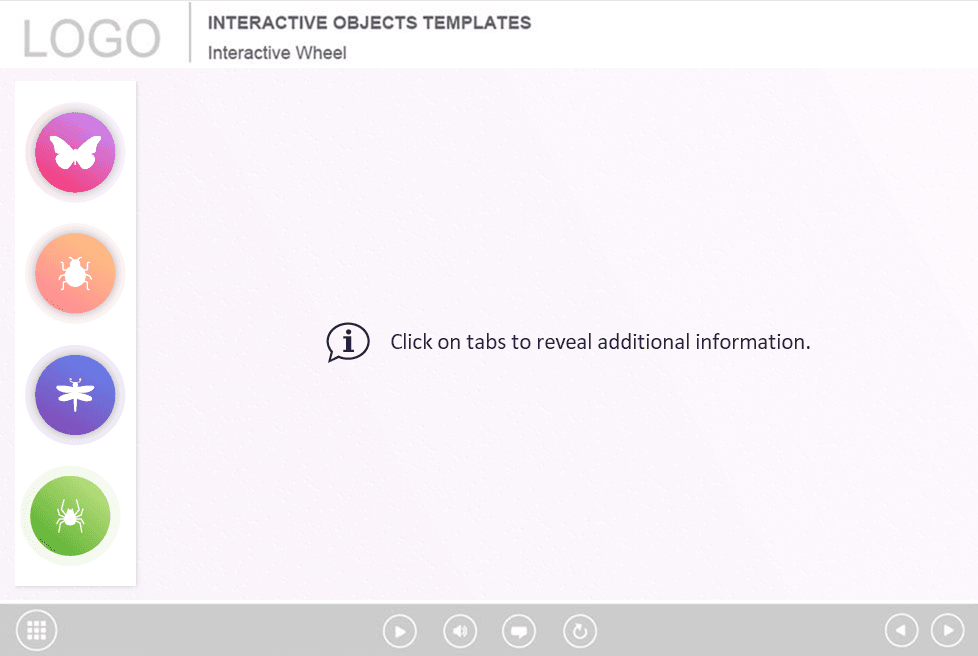 Vertical Tabs With Insects — Lectora Template-0