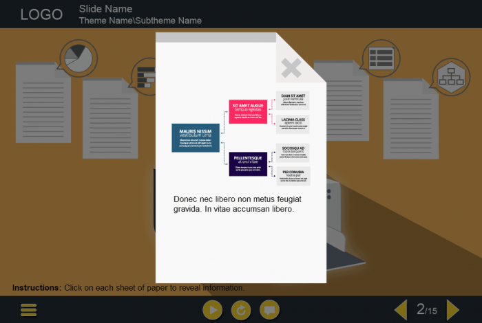 Pop-up with Organization Structure — Lectora Publisher Templates